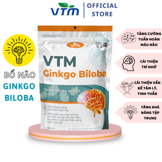 Viên uống bổ não VTM Ginkgo Biloba tăng cường tư duy cải thiện trí nhớ