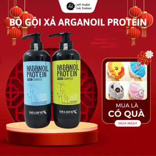 Bộ Dầu Gội + Xả Delofil Arganoil Protein 500ml, Dưỡng Ẩm, Phục Hồi, Cam Kết Hàng Chính Hãng - HT037
