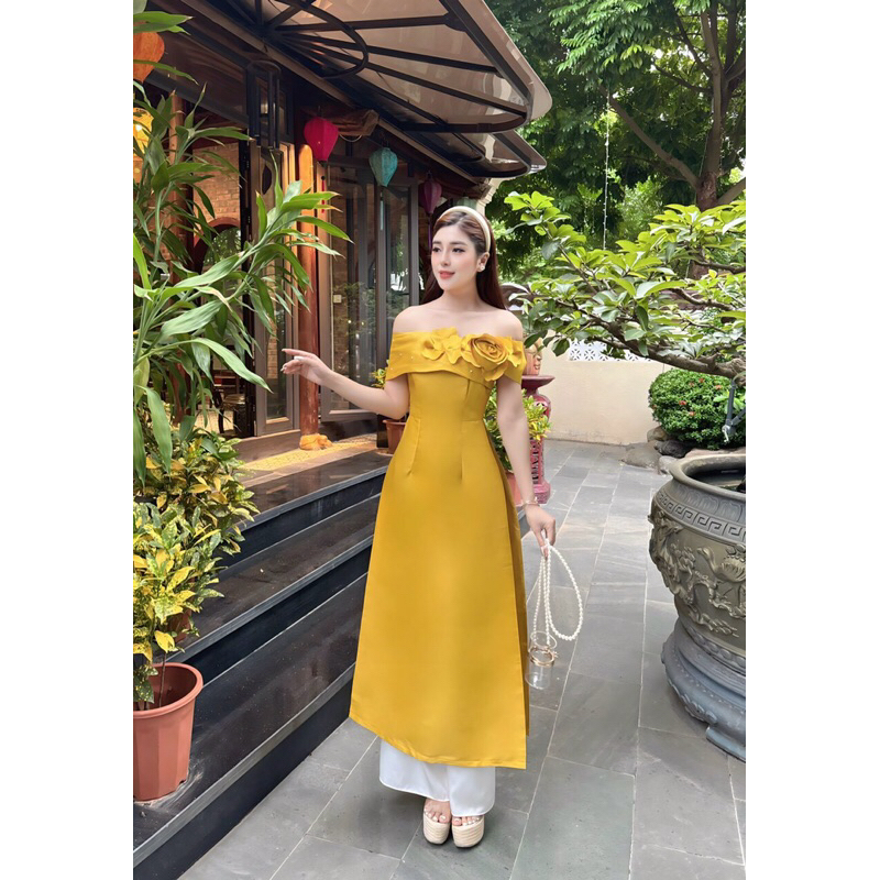 ÁO DÀI TAPTA LỆCH VAI