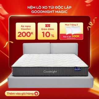 Nệm Lò xo độc lập Goodnight Magic nâng đỡ vượt trội, chất lượng lõi thép bền bỉ bảo hành 10 năm