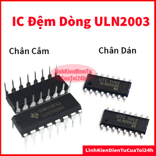 Ic đệm dòng uln2003 2003 dip-16 chân cắm, sop 16 chân dán - kiểu mảng darlington arrays - điều khiển động cơ