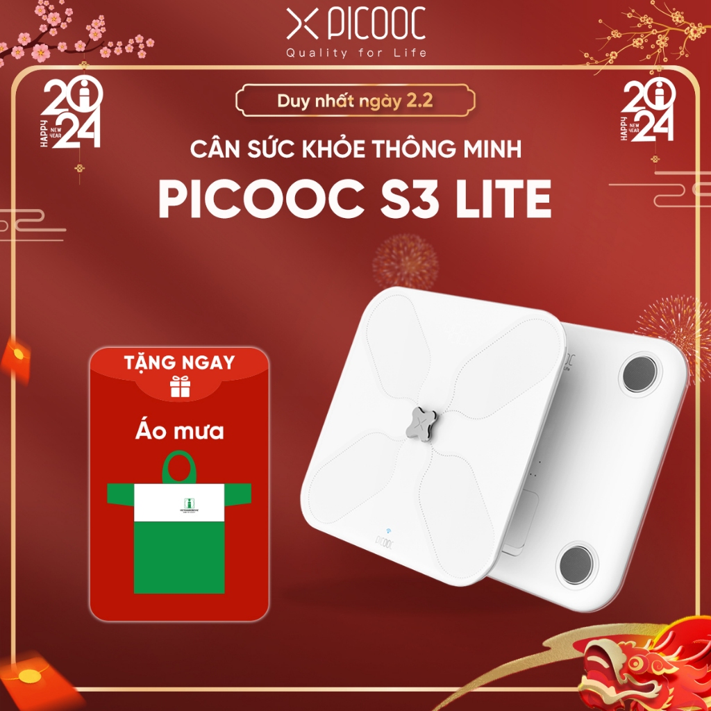 Cân Sức Khỏe Thông Minh PICOOC S3 Lite -  Hàng Chính Hãng - APP Tiếng Việt - Bảo Hành 12 tháng