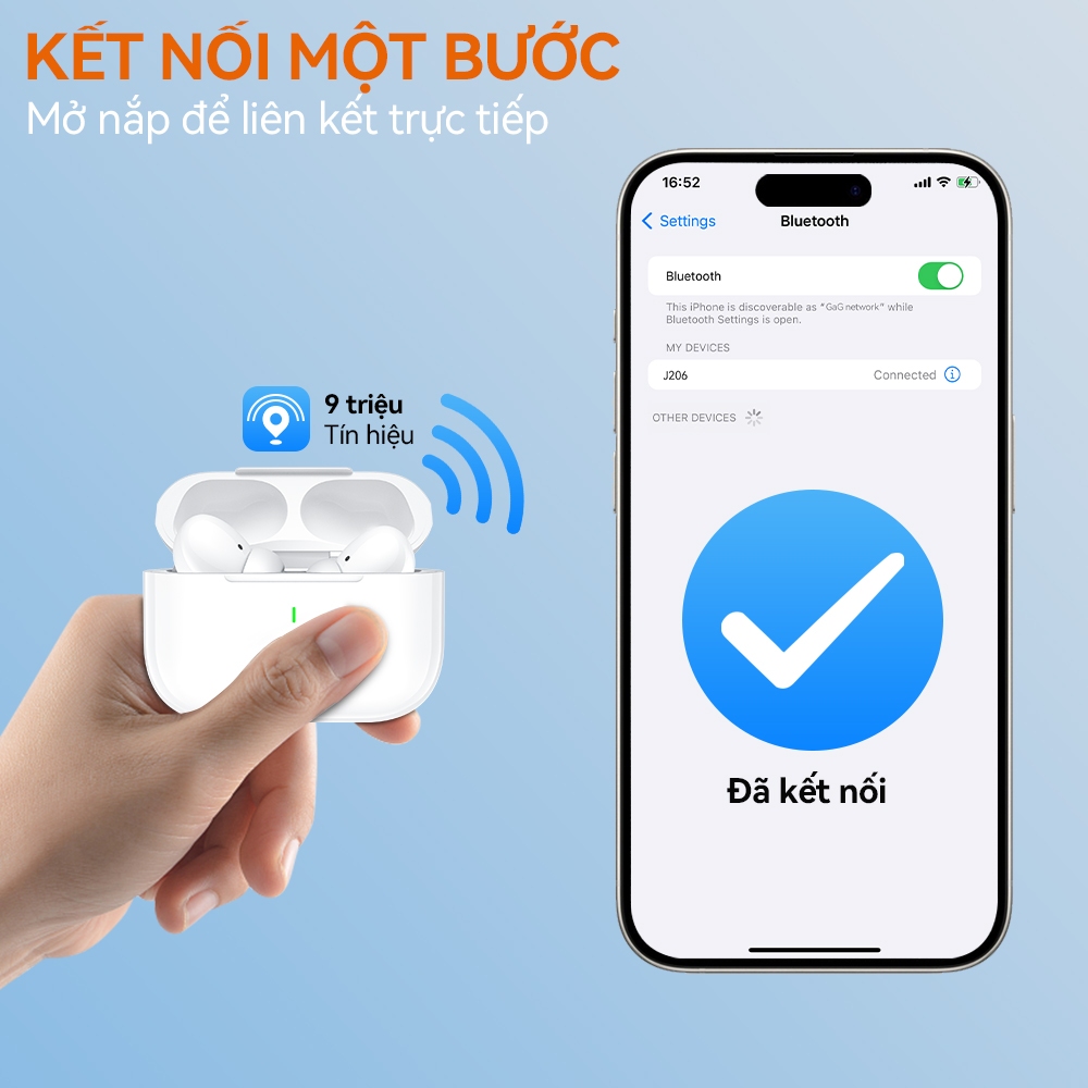 Goojodoq Tai nghe Bluetooth 5.3 thể thao không dây Giảm tiếng Ghép nối nhanh với điện thoại di động | BigBuy360 - bigbuy360.vn