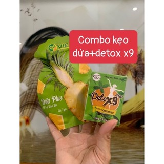Combo kẹo dứa giảm cân vic (1 túi 7viên)+detox cell(50 vien)chính hãng cty 100%