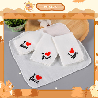 10 Khăn sữa xô papa mama 2 lớp xuất Nhật in chữ đáng yêu