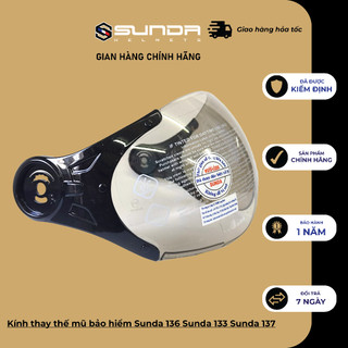 Kính thay thế mũ bảo hiểm Sunda 136 Sunda 133 Sunda 137 - Hàng chính hãng