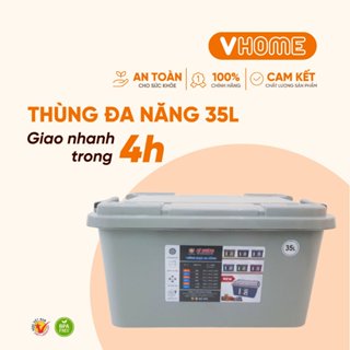 [Hỏa Tốc HCM] Thùng Nhựa Đựng Đồ, Thùng Đựng Đồ Chơi Vĩ Hưng Có Bánh Xe, Có Nắp Nhiều Kích Thước 25L/35L/55L