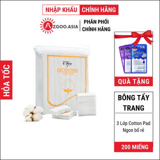  Bông Tẩy Trang 3 Lớp Cotton Pad 222 Miếng Mềm Mịn (AZGoo Phân Phối)