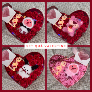 Sét quà tặng valentine. sinh nhật hộp trái tim.combo quà tặng cao cấp