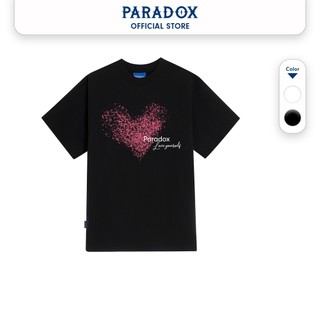 Áo thun form rộng paradox tay lỡ - unisex - in hình - heart disband - đen, trắng