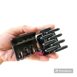 Combo 5 cái Kẹp tóc vuông 8 răng nhựa cứng/nhựa mềm (đen bóng/đen nhám)
