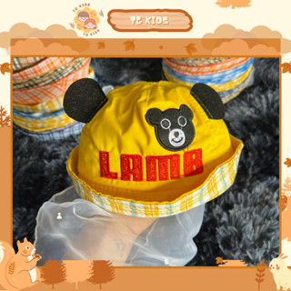 Mũ kaki nồi có tai kèm khăn voan chống gió, bụi, nắng đi đường cho bé Mũ nón cho bé có khăn von