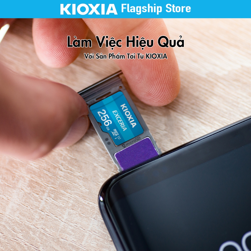 Thẻ nhớ KIOXIA MicroSD 4K SDXC V30 U3 CL10 [ MicroSD Exceria / MicroSD Exceria G2 ]  - Hàng Chính Hãng