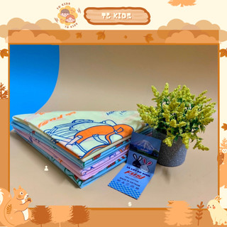 Tã chéo sơ sinh họa tiết Fusj 100% cotton cho bé, tã chéo tam giác fusi chất cottong mềm