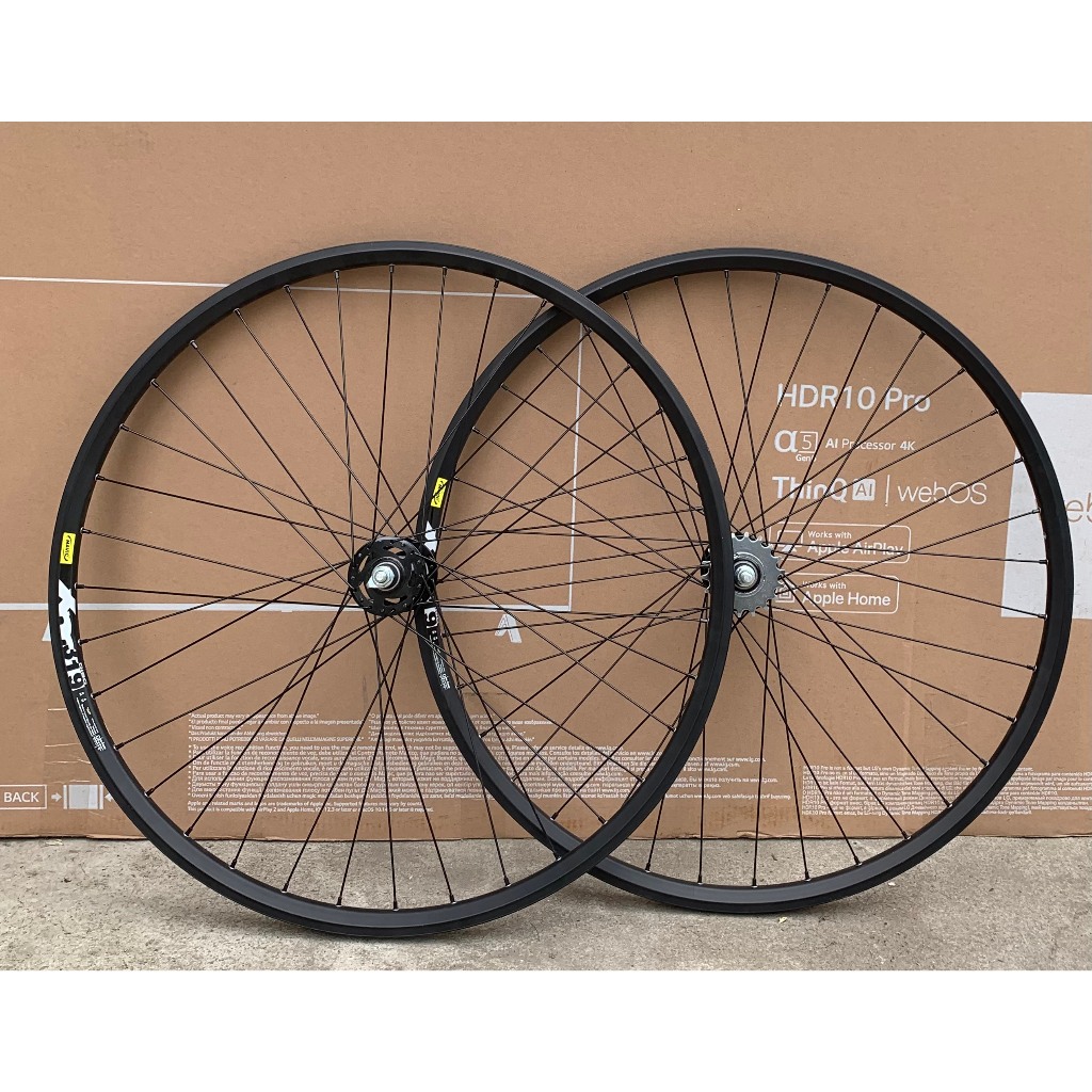 Cặp Vành Bánh Xe Đạp Fixed Gear 700c Mavic Moay Ơ Bạc Đạn 32 Lỗ/ 36 Lỗ Loại Xịn Chính Hãng