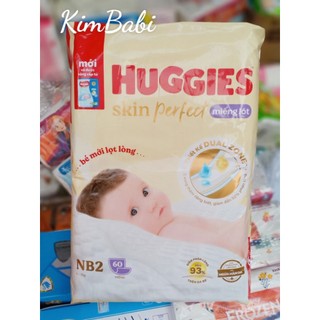 Miếng lót sơ sinh Huggies NB2 60 miếngkin perfect mới (4-7kg)