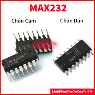 Ic max232 dip-16 chân cắm max232 sop 16 chân dán chuyển đổi giao tiếp rs232