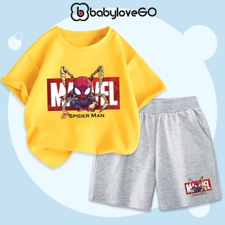 Đồ bộ bé trai BabyloveGO 2024 quần áo cho bé chất thun cotton mềm mịn thoáng mát in hình độc đáo