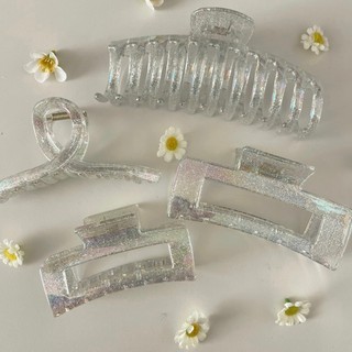 Kẹp tóc màu orora nhiều kiểu dáng độc đáo lấp lánh hiện đại Modleaf Bling bling pin Hàn Quốc