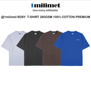 Áo thun boxy 100% cotton 280gsm "@1milimet" cao cấp - 1milimet