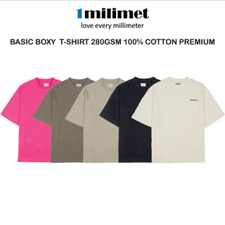 Áo Thun Boxy 1MILIMET – 100% Cotton 280GSM, Đã Xử Lý Co Rút, In “1milimetR”
