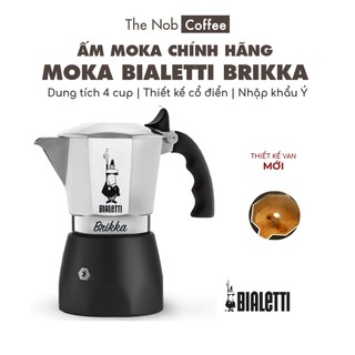 Ấm Moka Bialetti Brikka 4 cup với van áp suất độc quyền | Made in Romania