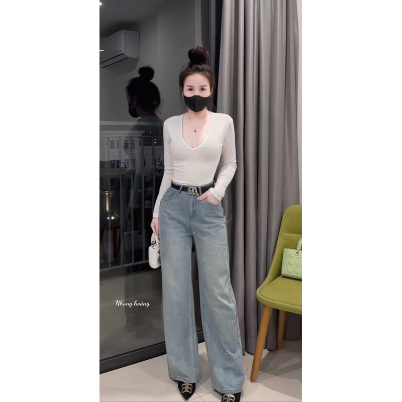 ÁO THUN CỔ TIM DÀI TAY ÔM BODY SIÊU XINH VỀ ĐỦ 3 MÀU