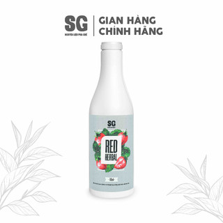 Syrup Red Herbal Dâu Thảo Mộc Chai 750ml Hương Vị Trái Cây VN Đậm Thật | Nguyên Liệu Pha Chế SG