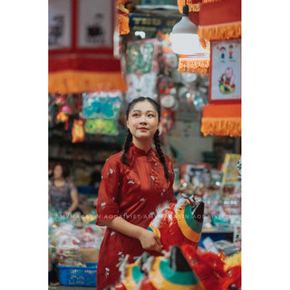 Áo dài hoa Chò Chỉ (post mới post cũ bị kh.oá)