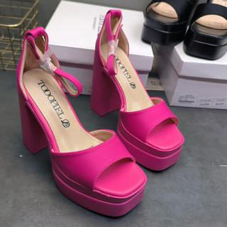 ORDER- Sandal quai ngang đế gót trụ xuất Âu 12cm