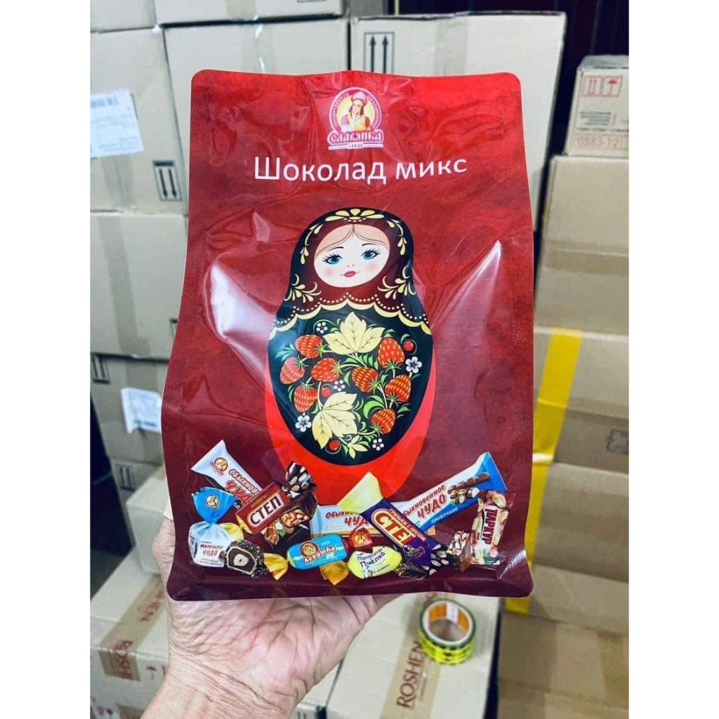 [Mẫu mới] Kẹo socola búp bê Nga mattyosahka Tổng Hợp Mix 8 vị 450gr
