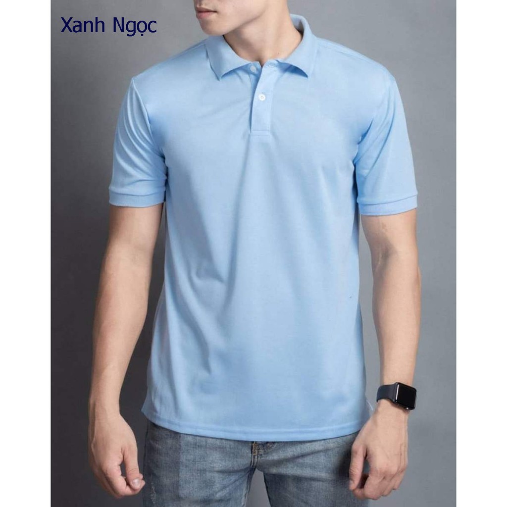 áo polo trơn đen trắng
