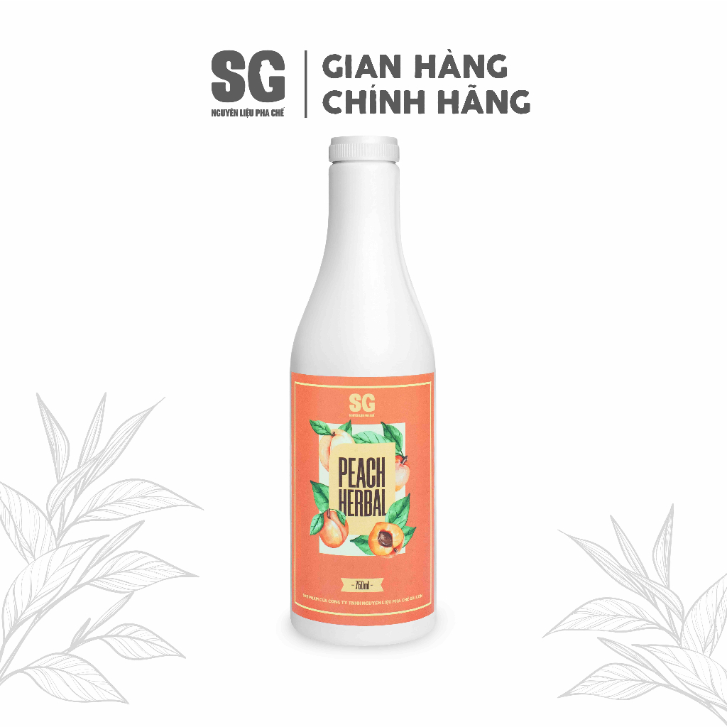 Syrup Peach Herbal Đào Thảo Mộc Chai 750ml Hương Vị Trái Cây VN Đậm Thật | Nguyên Liệu Pha Chế SG