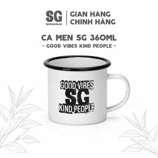 Ca Men Sài Gòn 360ml “GOOD VIBES KIND PEOPLE” | Ca uống Cafe nóng, Cappucino, Latte giữ nhiệt | Nguyên Liệu Pha Chế SG
