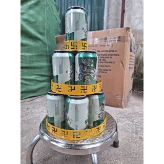 Bộ Khay Thép Tròn Bày Tháp Bia, Nước Ngọt Nhanh Gọn, Chắc Chắn, Đẹp Mắt - Chất Liệu Thép Sơn Tĩnh Điện 3 tầng