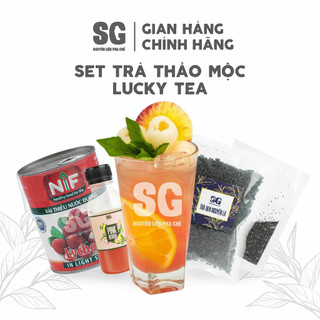 Set Trà Trái Cây Thảo Mộc | Trà Đào | Trà Vải | Trà Lucky Tea | Số lượng 10-15 ly | Nguyên Liệu Pha Chế SG