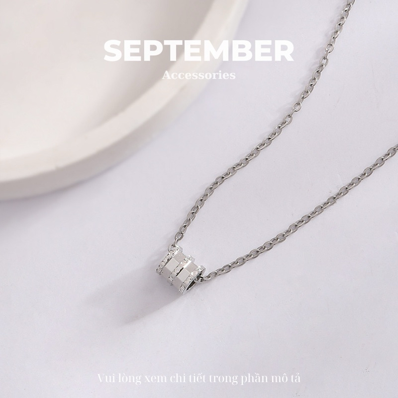 Dây Chuyền, Vòng Cổ Nữ Mạ Bạc S925 Kiểu Dáng Basic - SEPTEMBER Accessories