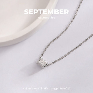 Dây chuyền, vòng cổ nữ mạ bạc s925 kiểu dáng basic - september accessories
