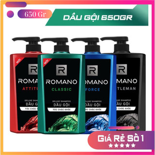 Tắm Gội Hương Nước Hoa ROMANO 2in1 650G [Tặng Dầu Gội & Sữa Tắm 150 Gr] Chính Hãng