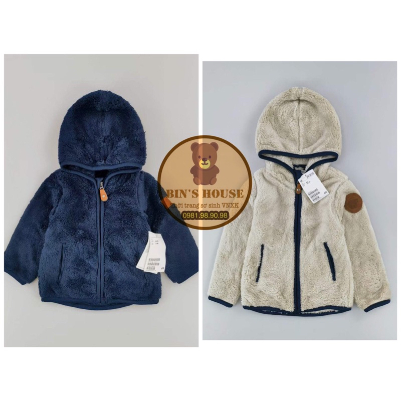 Áo khoác lông H&M sz 1-8y form nhỏ