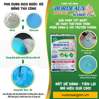 Bordeaux M 25WP Cọp gói 25gr - Phòng trừ bệnh sương mai hại cà chua