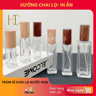 Chai rỗng chiết nước hoa , tinh dầu nắp gỗ 3ml,5ml,10ml,15ml,20ml,30ml