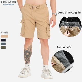 Quần Short Kaki Túi Hộp Nam GOZIN FASHION Chất Vải Kaki Cotton Co Giãn