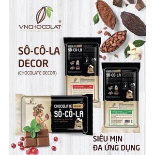 Chocolate, Socola thanh Đen Decor VNChocolat Túi 110g/330g