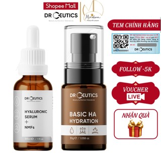 Tinh Chất HA Basic Hydration, Hyaluronic Acid + NMFs Drceutics cấp ẩm và căng bóng da 30ml, 100ml