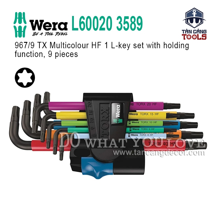 Bộ Lục Giác Hoa Thị 9 Chi Tiết Wera L60020 3589