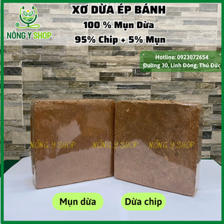 Dừa chip, xơ dừa, mụn dừa đã xử lý, ép bánh chữ nhật, Phước lộc, trộn giá thể, đất trồng kiểng lá, đất trồng rau, hoa