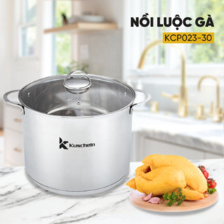 Nồi Luộc Gà Inox 15 lít KUSCHELN Thiết Kế Đáy 5 Lớp Cao Cấp Size to 30cm