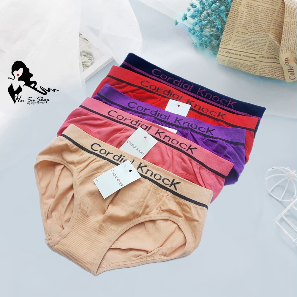 Set 5 quần lót dệt kim thể thao 9053  free size dưới 55kg