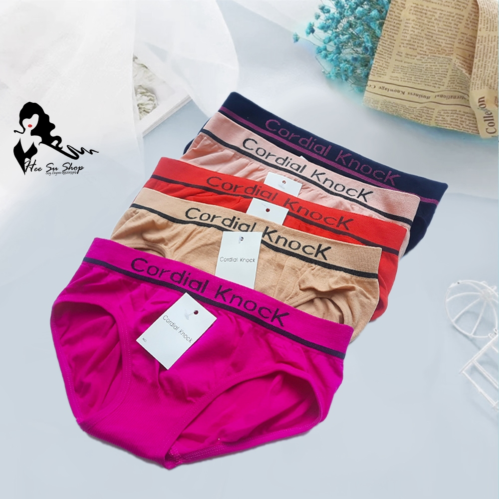 Set 5 quần lót dệt kim thể thao 9053  free size dưới 55kg